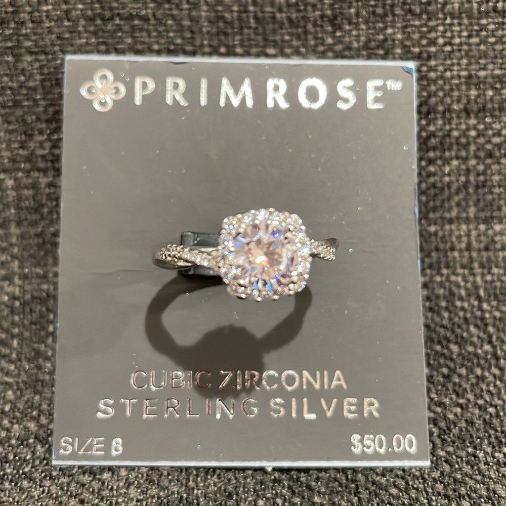NWT primrose cz sterling silver ring